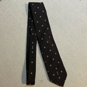 Yves Saint Laurent Men’s Tie Brown/White